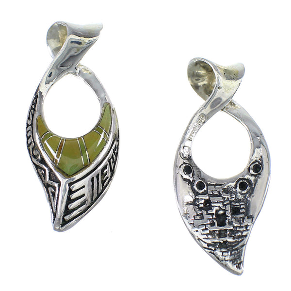 Turquoise And Silver Reversible Water Waves Pendant VX55376